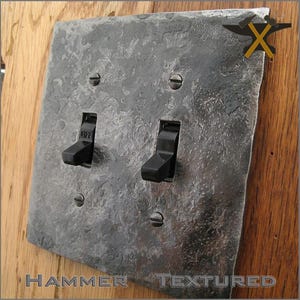 Switchplate - Hammer Textured Double Switch/Toggle Wall Plate