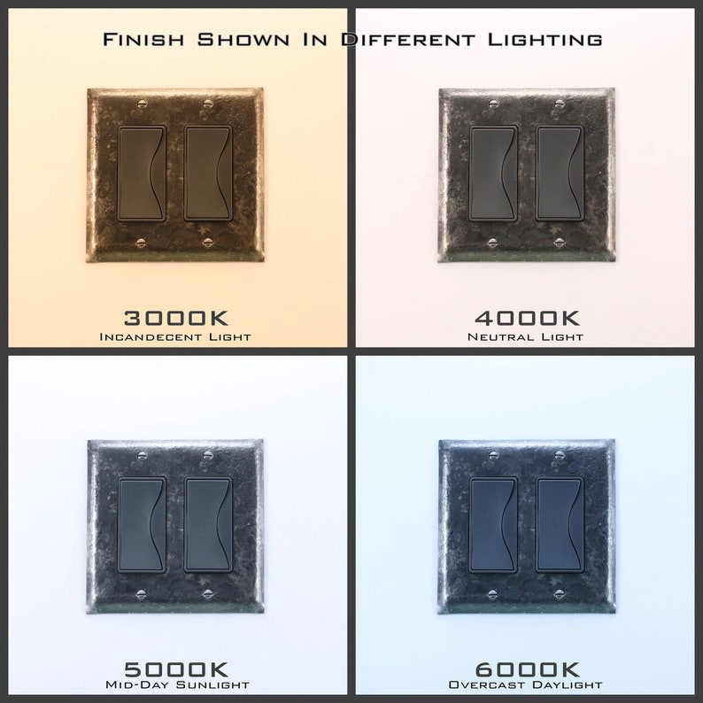 Metal Switch Plate Fire Cooked Double Rocker/Decora Wall Plate afbeelding 5