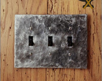 Switchplate - Hammer Textured Triple Switch/Toggle Wall Plate