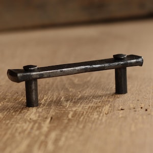 3" Lithops Tenon Drawer Pull - Wrought Iron Drawer Handle