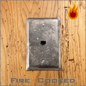 Fire Cooked Ethernet/RJ45 Single Gang Cover Plate - Wrought Iron