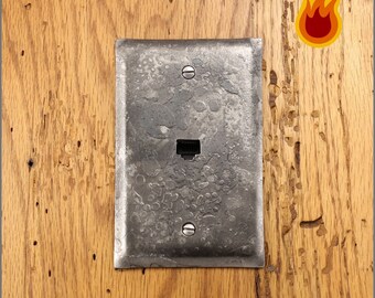 Fire Cooked Ethernet/RJ45 Single Gang Cover Plate - Wrought Iron