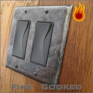 Metal Switch Plate Fire Cooked Double Rocker/Decora Wall Plate afbeelding 1