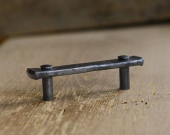 3" Lithops Tenon Drawer Pull - Wrought Iron Drawer Handle