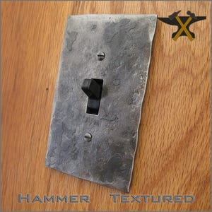 Switch Cover Plate - Hammer Textured Iron Single Switch/Toggle Switchplate