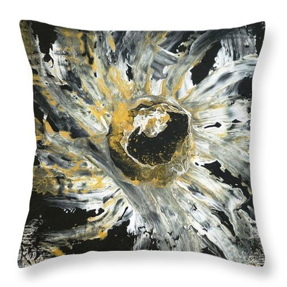 Housse Coussin Black & White Fleur Impression Tableau Original Lumio Paintings Decoration Maison Can