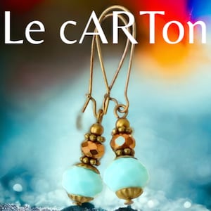 Le cARTon JEWELRY EARRINGS 1 gift idea invitation guests wedding baptism communion christmas pendant keychain handmade easter birthday