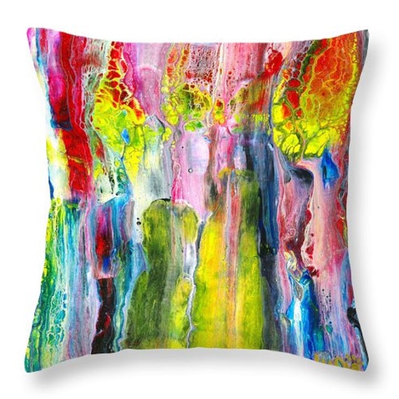 Housse Coussin Fleurs Sauvages Image d'un Tableau Original Lumio Paintings Decoration Maison Canapé