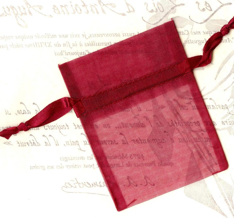 20x organza gift bags BURGUNDY WINERED 7.5x10cm PREMIUM quality wedding birthday Christmas packaging