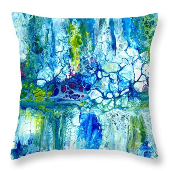 Housse Coussin Water Bubbles Tableau Impression Recto Verso 2 Faces Original Lumio Paintings Decorat