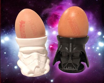 Darth Vader & Stormtrooper Egg Cup Set: Star Wars Villain Gift