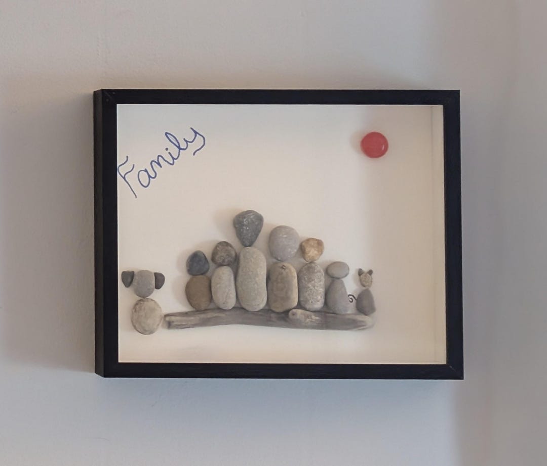 Happy Family. Rock Art Pictures. Great Gift. - Etsy