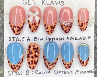 Pre-Designed Nails - "Get Klaws" line. Reusable Press on nails. Custom shape and size.