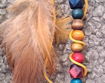 Interactive Beaded Cat Wand