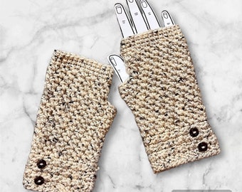 Light Brown Winter Gloves, Fingerless Gloves