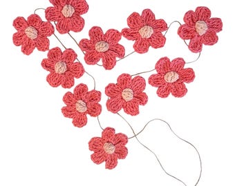 Coral Flower Garland, Nursery Decor, Kids Room Decoration
