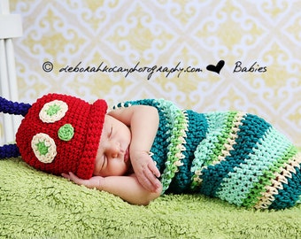 Newborn Baby Halloween Caterpillar Costume
