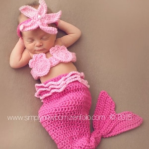 Pink Newborn Mermaid Halloween Costume