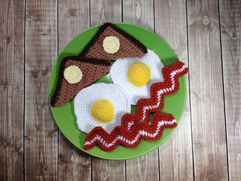 Plush Play Food Imaginary Play Hamburger Hot Dog and Breakfast Pretend Food