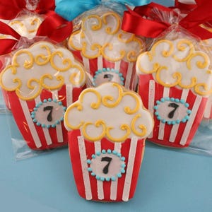Popcorn Cookies (4&quot; size, bowed) - Next Ship Date is 9/5/25 or can delay up to 8 weeks out - SHIPPING INCLUDED