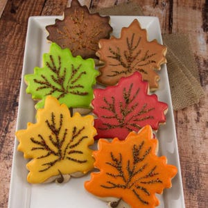 Fall Cookies (4" size, bowed) - Next Ship Date is 8/19/25 or can delay  up to 8 weeks out - SHIPPING INCLUDED