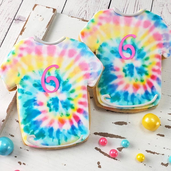 Tie Dye Cookies (4" size) - Next Ship Date is 5/15 or for Pre-Ordering up to 12 weeks - SHIPPING INCLUDED