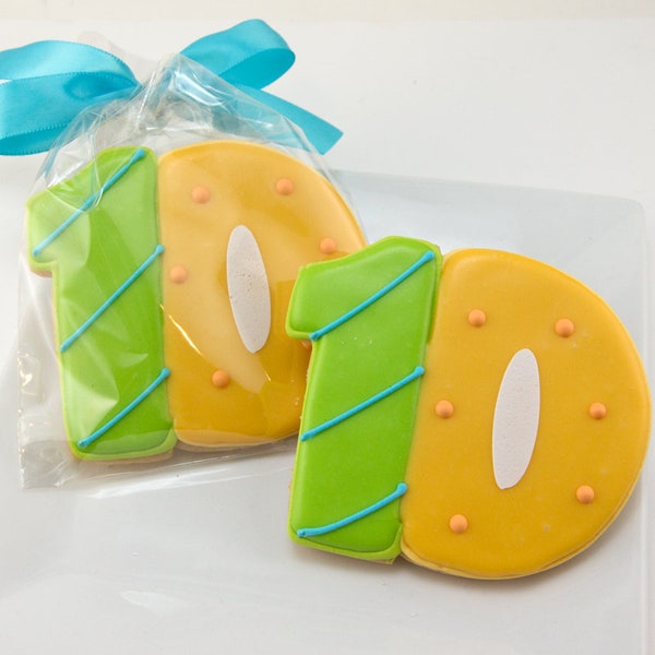 Birthday Cookies (4" size, bowed) - Ships 5/3/24 or will Delay up to 10 weeks per your Need by Date - FREE Shipping