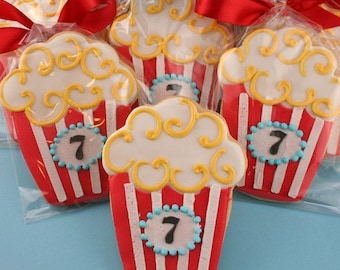 Popcorn Cookies (4" size, bowed) - Next Ship Date is 4/3 or for Pre-Ordering up to 12 weeks - SHIPPING INCLUDED