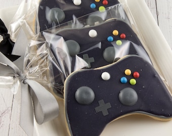 Game Controller Cookies (4" size, bowed) - XBox Party - Ships 5/7/24 or will Delay up to 10 weeks per your Need by Date - FREE Shipping