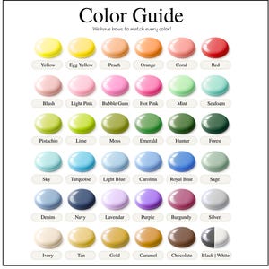 a color guide for the different shades of paint