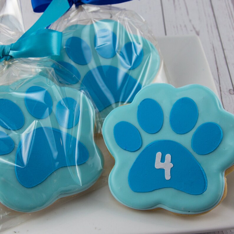 2 Doz Paw Print Cookies Puppy Dog Cookies Paw Patrol Etsy