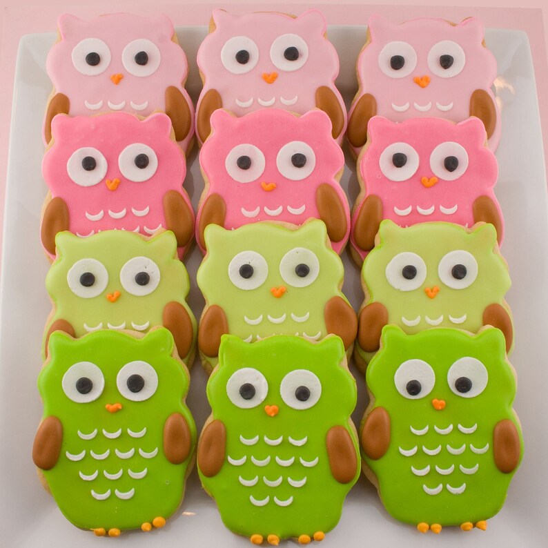 Owl Cookies 4 Size Bowed Ships on 11/5/24 or for Preordering up to 8