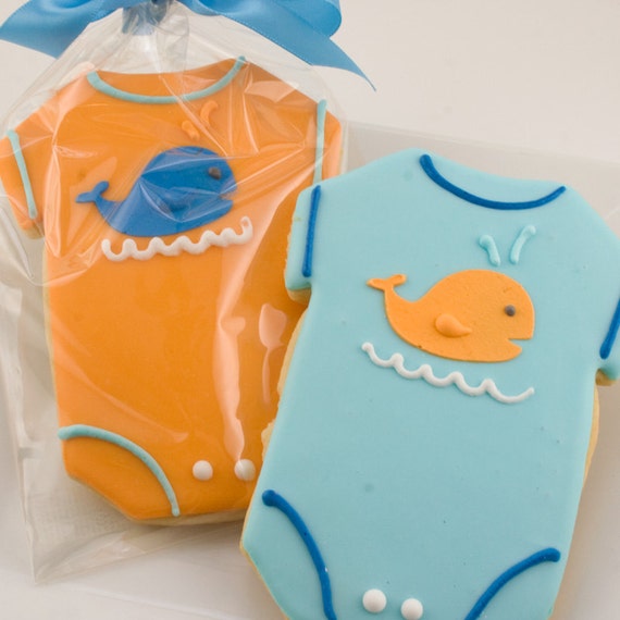 2 Doz Baby Whale Cookies Baby Shower Favors Nautical Cookie Shower Favors By Truly Scrumptious Cookies Catch My Party
