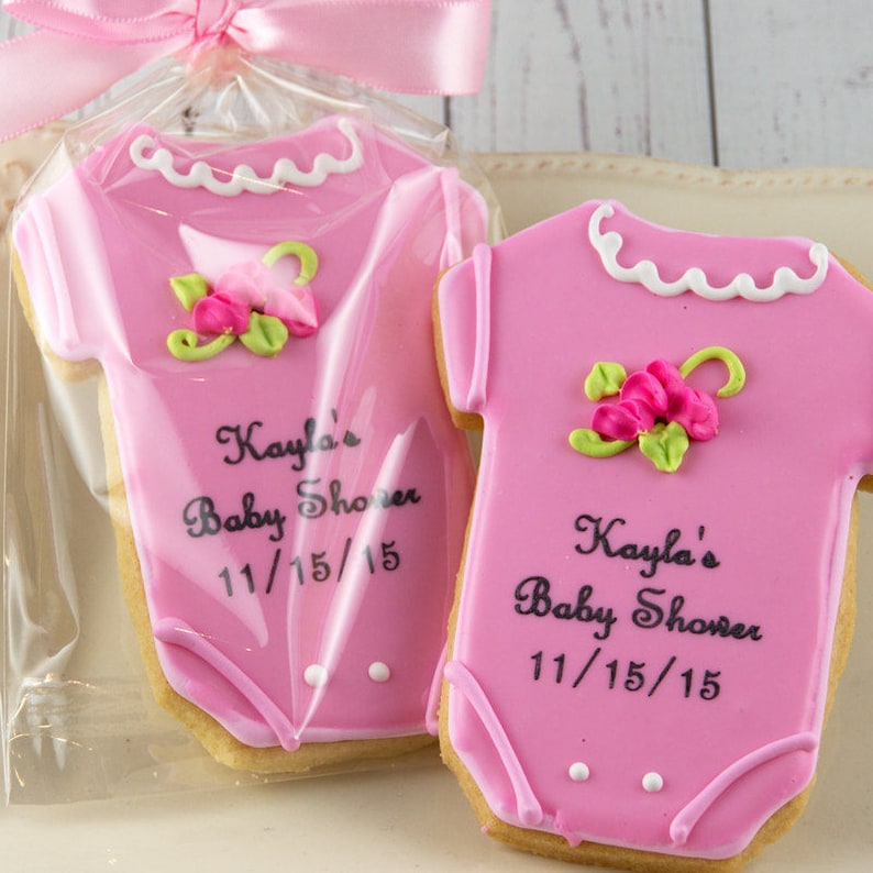 Baby Shower Cookiefavors Cookies Personalized 25 Decorated Sugar Cookie Favors