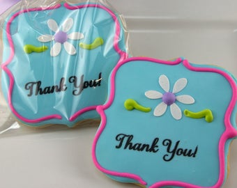 Thank You Cookies (4" size, bowed) - Ships 5/17/24 or will Delay up to 10 weeks per your Need by Date - FREE Shipping