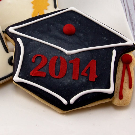 1 Doz Graduation Cookies Grad Caps Mortarboard Cookie