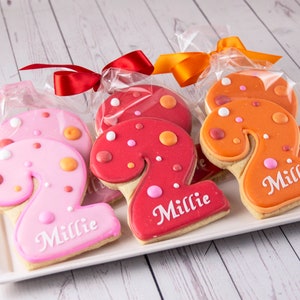 Birthday Cookies, Personalized 4 size, bowed Ships 5/3/24 or will Delay up to 10 weeks per your Need by Date FREE Shipping image 5