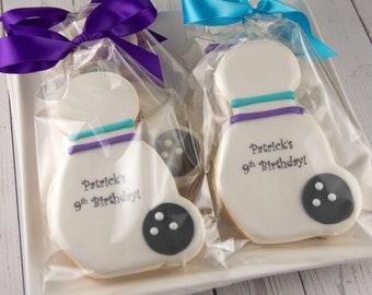 Bowling Cookies (4" size, bowed) - Ships 5/7/24 or will Delay up to 10 weeks per your Need by Date - FREE Shipping