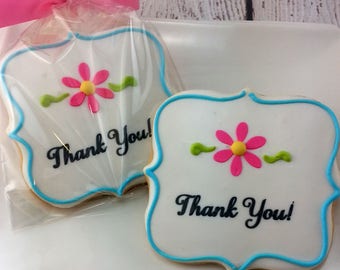 Thank You Cookies (4" size, bowed) - Ships 5/17/24 or will Delay up to 10 weeks per your Need by Date - FREE Shipping