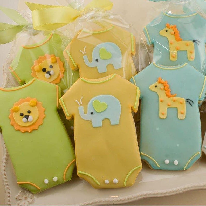 Baby Cookies (4" size, bowed) - Next Ship Date is 6/12 or for Pre-Ordering up to 12 weeks - SHIPPING INCLUDED zdjęcie 1