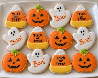 Halloween Cookies — 3 Designs, Individually Sealed (Optional Bows)