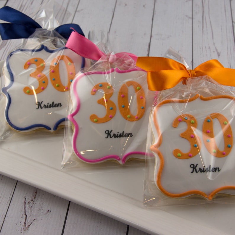 Birthday Cookies 3.75 size, bowed Ships 5/3/24 or will Delay up to 10 weeks per your Need by Date FREE Shipping image 1