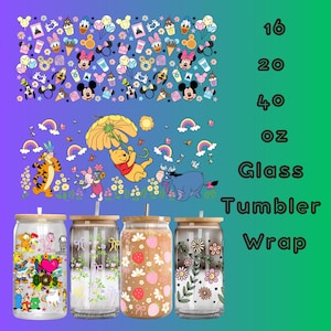 16-20-40 Oz Wrap Custom UV DTF Transfer, UV Dtf Gang Sheet, Uv Dtf Cup Wrap, Uv Dtf Film,
