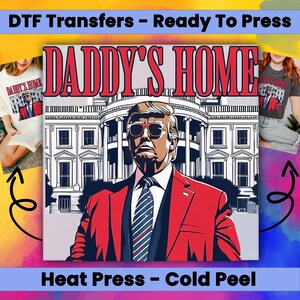 Patriotic White House, Trump Christmas, DTF Transfers Ready for Press, DTF Prints, Dtf Transfer, Heat Transfer, Christmas Ready To Press