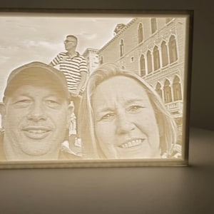 Custom Lithophane Light Box Personalized 3D Printed Photo Lamp (Please Read Description First)
