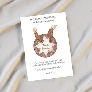 Henna Adjoun Card | Moroccan Wedding Card | Fez Theme | Editable Henna Card | Digital Download | Traditional Henna Party Card |