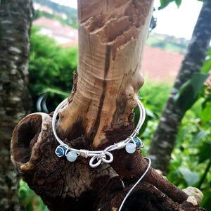 Stainless steel and natural stone bracelet