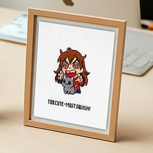 Too Cute - Counted Cross Stitch Kit – Funny Counted Cross Stitch Pattern – Cute Gift for Cat Lovers – Beginner Cross Stitch