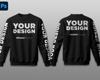 Sweatshirt Mockup | Ghost Crewneck Mockup | Unisex Sweatshirt PSD | Customizable Apparel Mockup for Print on Demand