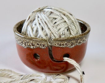Crochet Yarn Bowl, Ceramic Yarn Bowl, Knitting Bowl, Yarn Holder, Handmade Ceramic Pottery, Knitting Accessories, Small Yarn Bowl